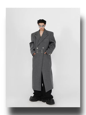desc::deconstructed-oversized-wool-coat-with-metal-buckles-detail-img-2