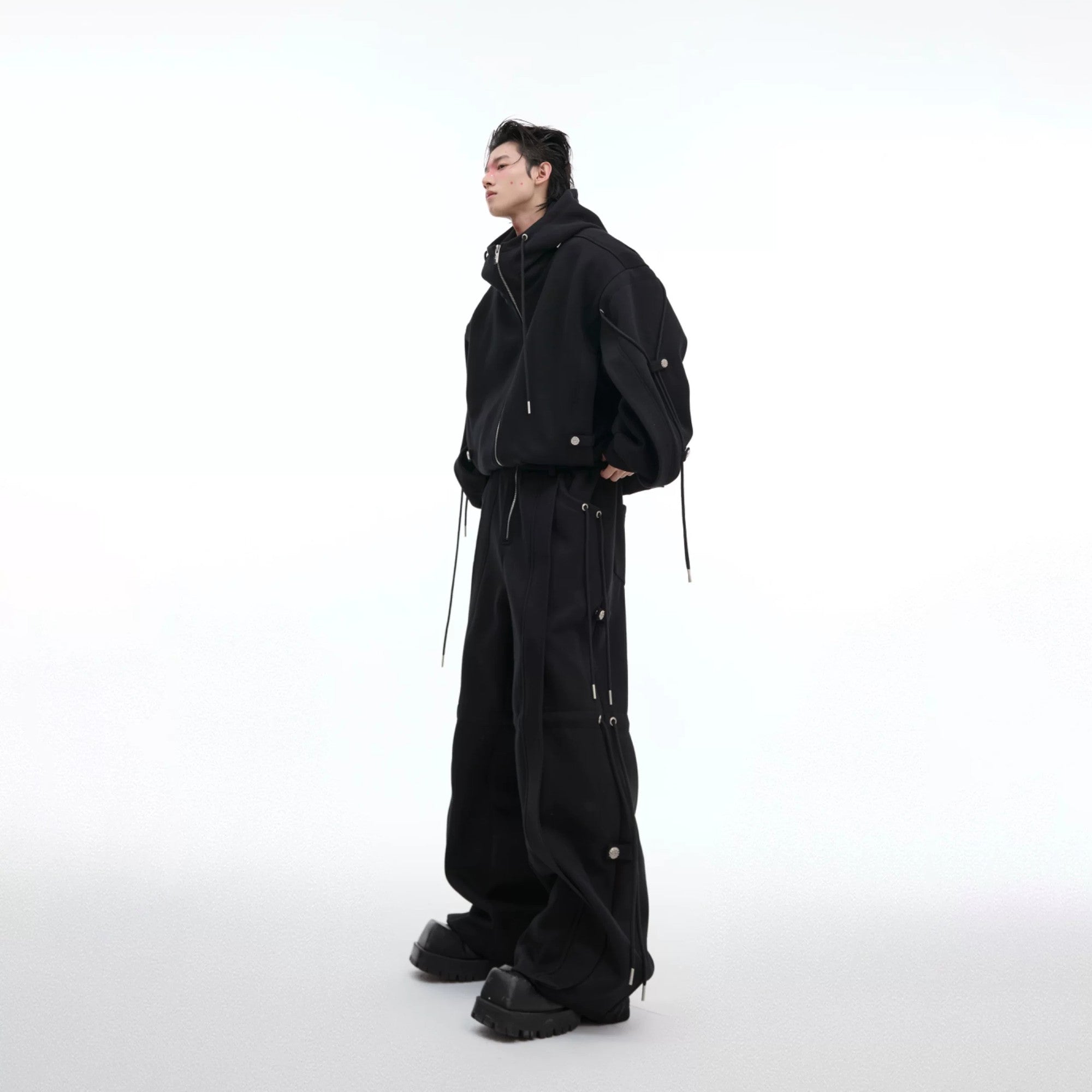 Close-up of the wrinkle-resistant cotton blend fabric texture