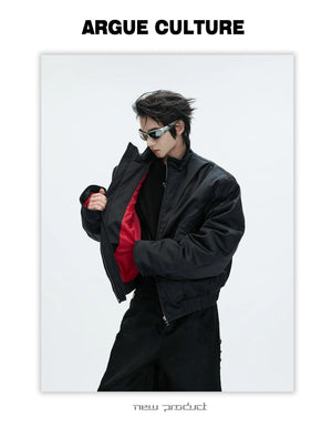 desc::deconstructed-padded-bomber-jacket-unisex-streetwear-detail-img-2