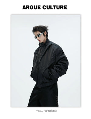 desc::deconstructed-padded-bomber-jacket-unisex-streetwear-detail-img-5