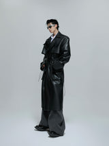 deconstructed-padded-shoulder-leather-trench-coat-black