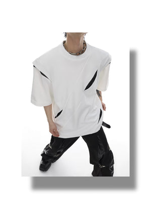 desc::deconstructed-padded-shoulder-patchwork-tee-unisex-detail-img-2