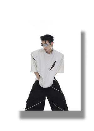 desc::deconstructed-padded-shoulder-patchwork-tee-unisex-detail-img-3