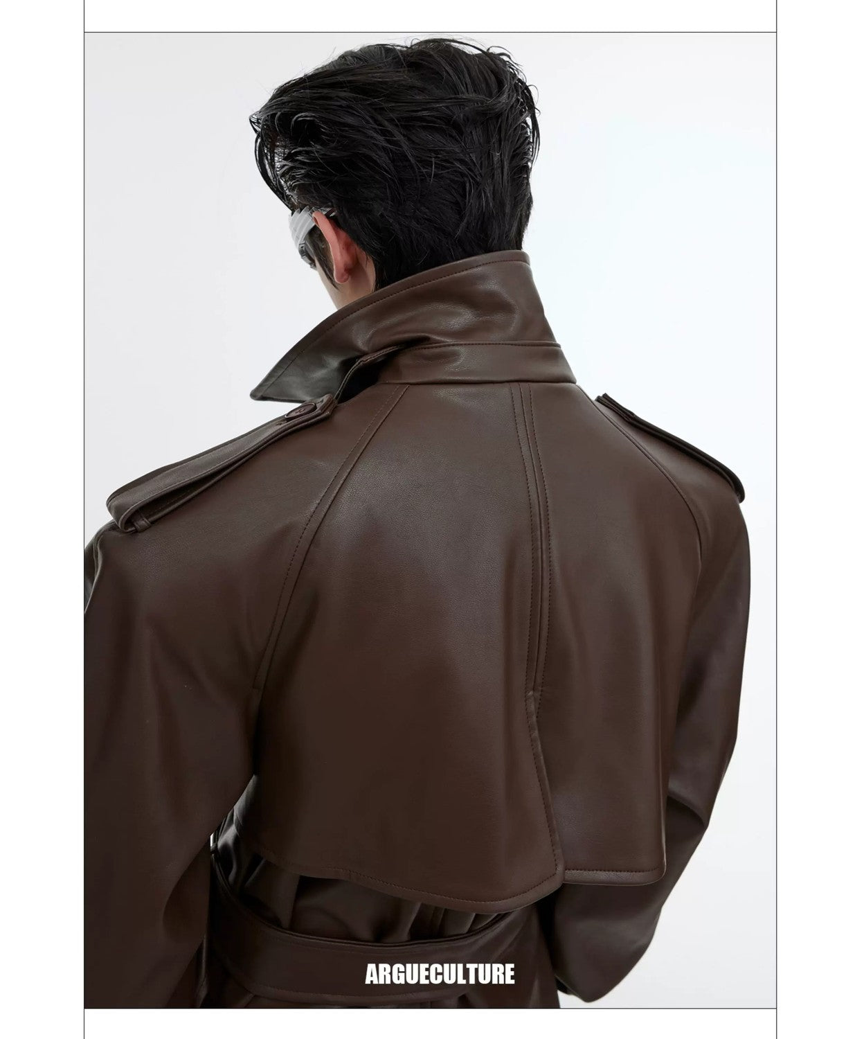 desc::deconstructed-padded-shoulder-pu-leather-long-trench-detail-img-9