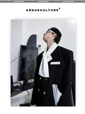 desc::deconstructed-patchwork-tie-oversized-blazer-for-men-detail-img-10