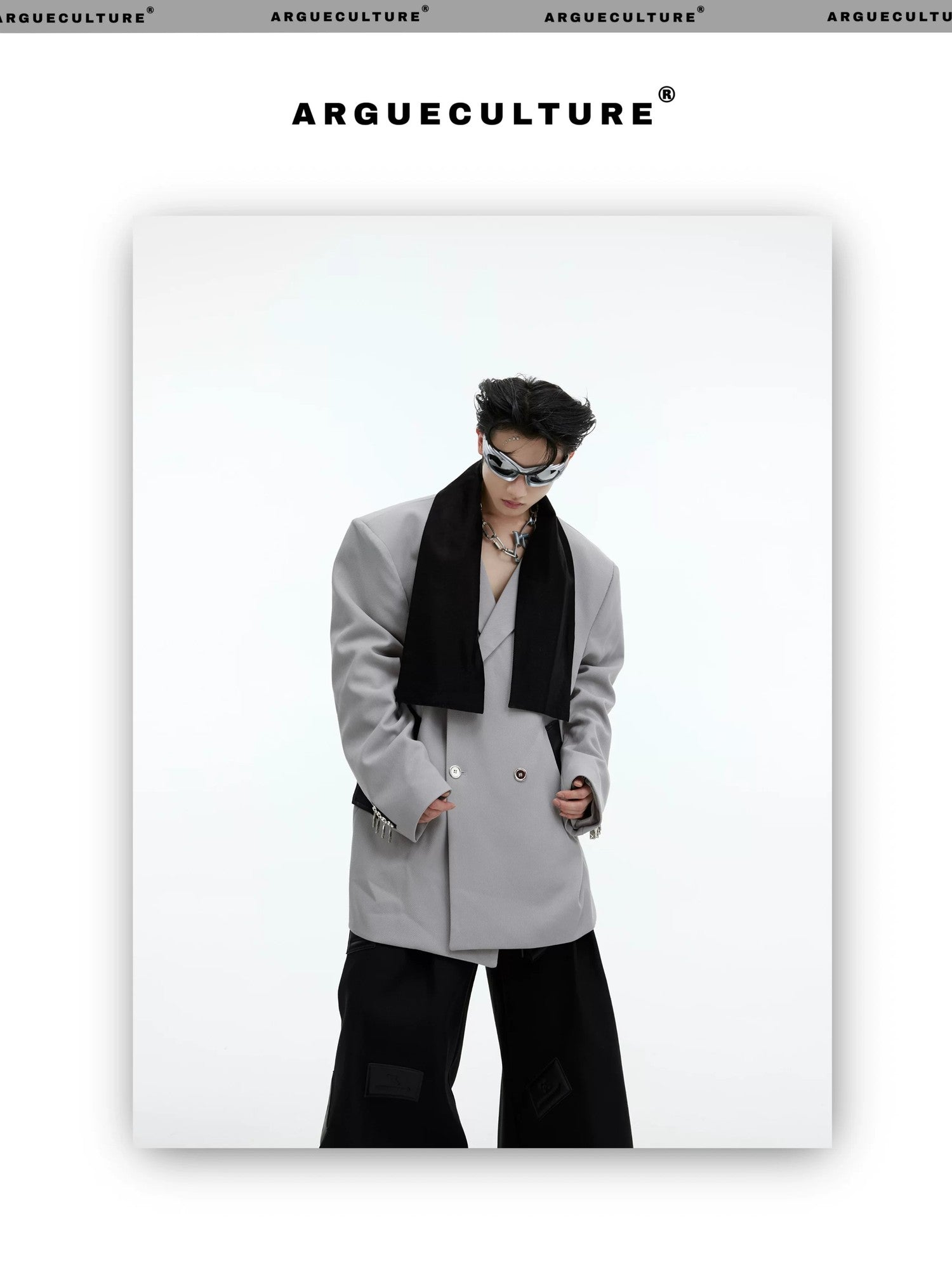 desc::deconstructed-patchwork-tie-oversized-blazer-for-men-detail-img-12