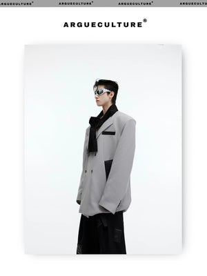 desc::deconstructed-patchwork-tie-oversized-blazer-for-men-detail-img-14