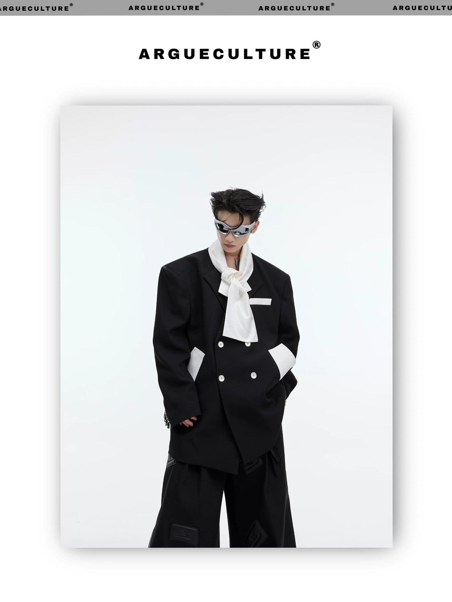 desc::deconstructed-patchwork-tie-oversized-blazer-for-men-detail-img-4