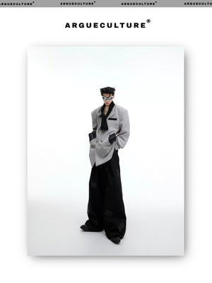 desc::deconstructed-patchwork-tie-oversized-blazer-for-men-detail-img-5