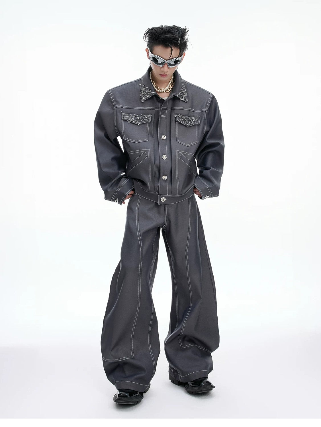 desc::deconstructed-pin-cropped-jacket-curved-leg-set-detail-img-4