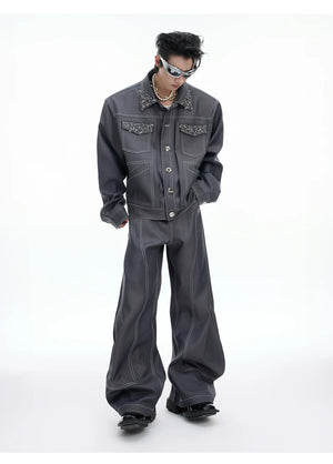 desc::deconstructed-pin-cropped-jacket-curved-leg-set-detail-img-6