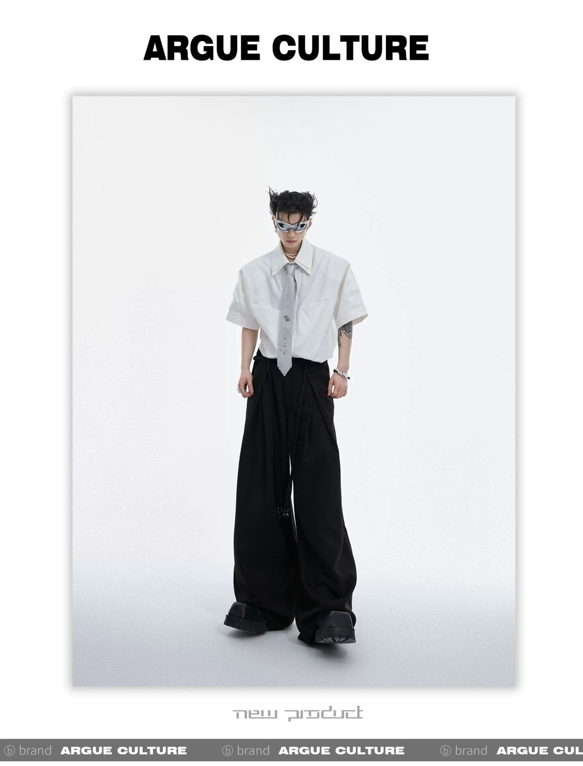 desc::deconstructed-pleated-double-collar-shirt-oversized-fit-detail-img-4