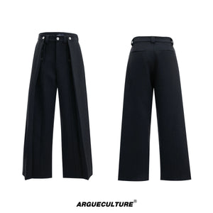 deconstructed-pleated-straight-leg-trousers-for-men-black
