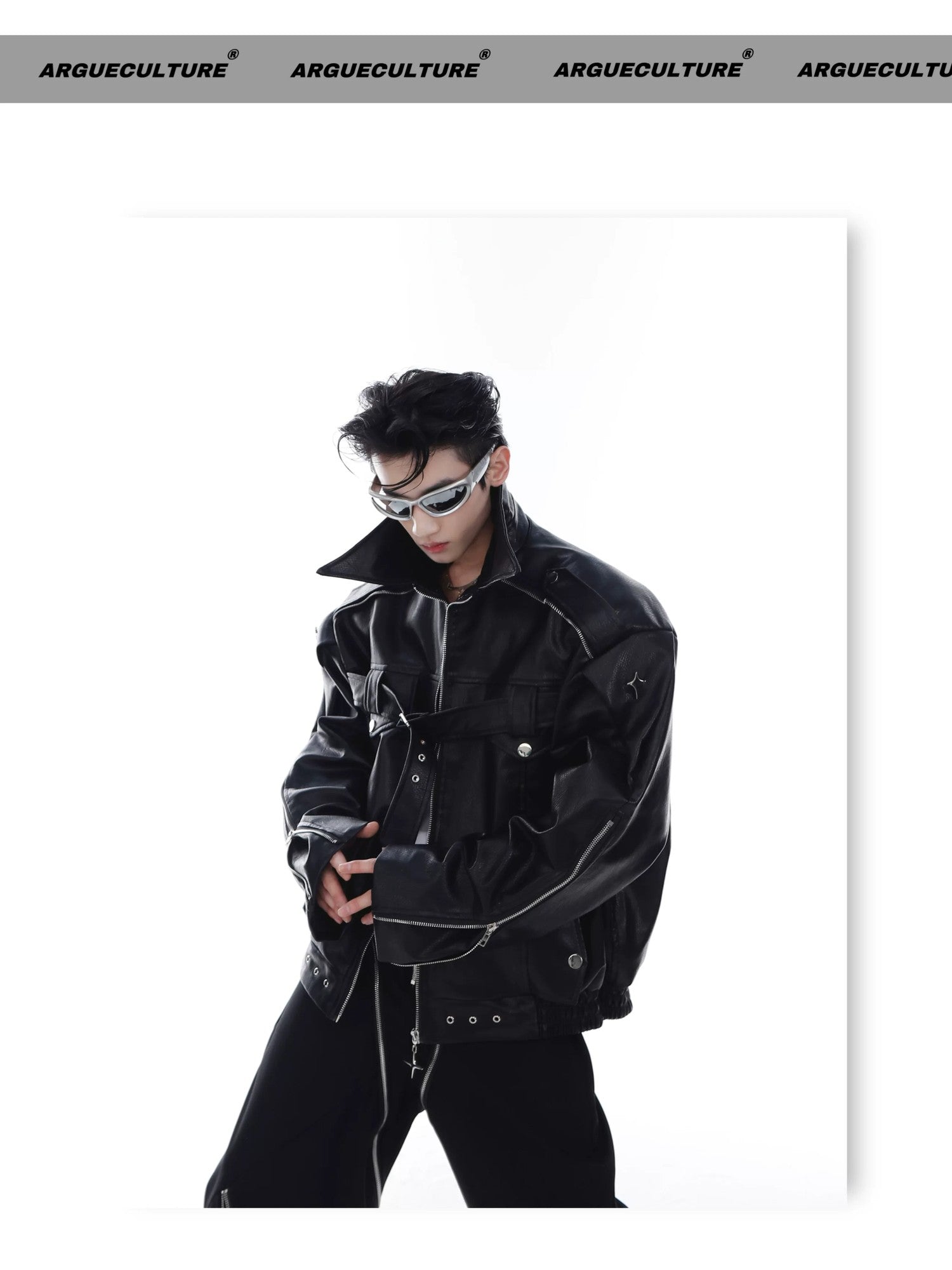 desc::deconstructed-pu-leather-moto-jacket-metal-studded-unisex-detail-img-17