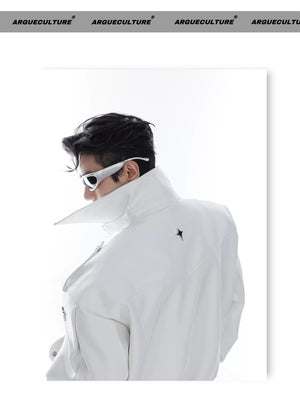 desc::deconstructed-pu-leather-moto-jacket-metal-studded-unisex-detail-img-4