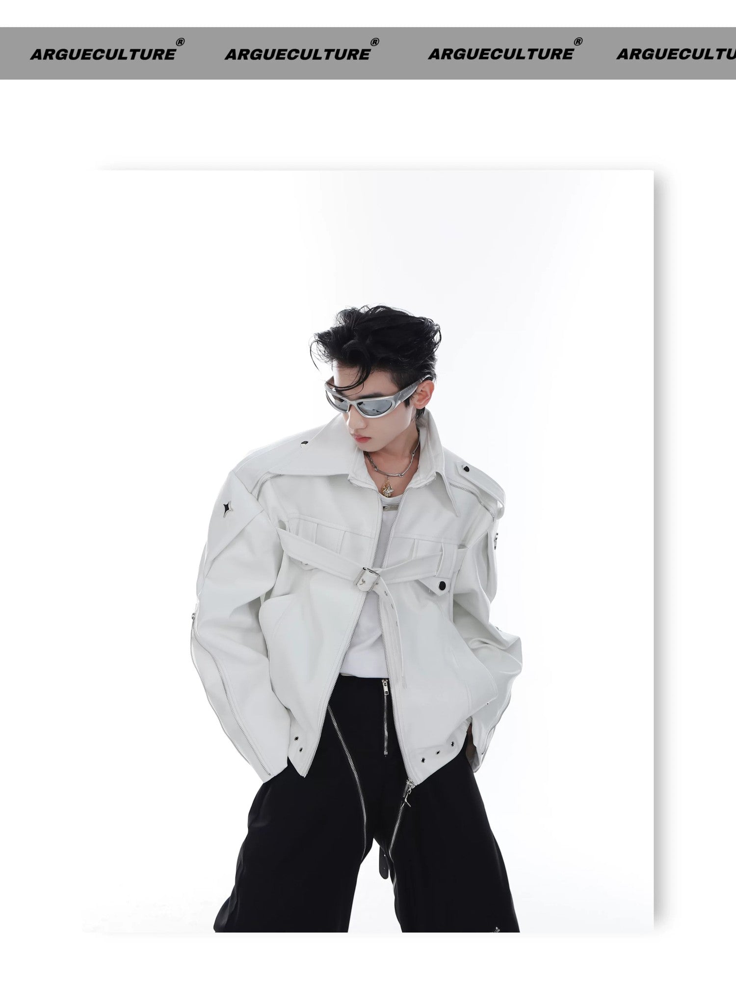 desc::deconstructed-pu-leather-moto-jacket-metal-studded-unisex-detail-img-6