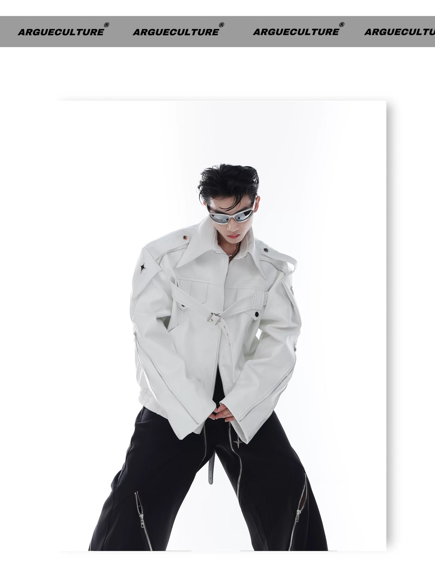desc::deconstructed-pu-leather-moto-jacket-metal-studded-unisex-detail-img-7