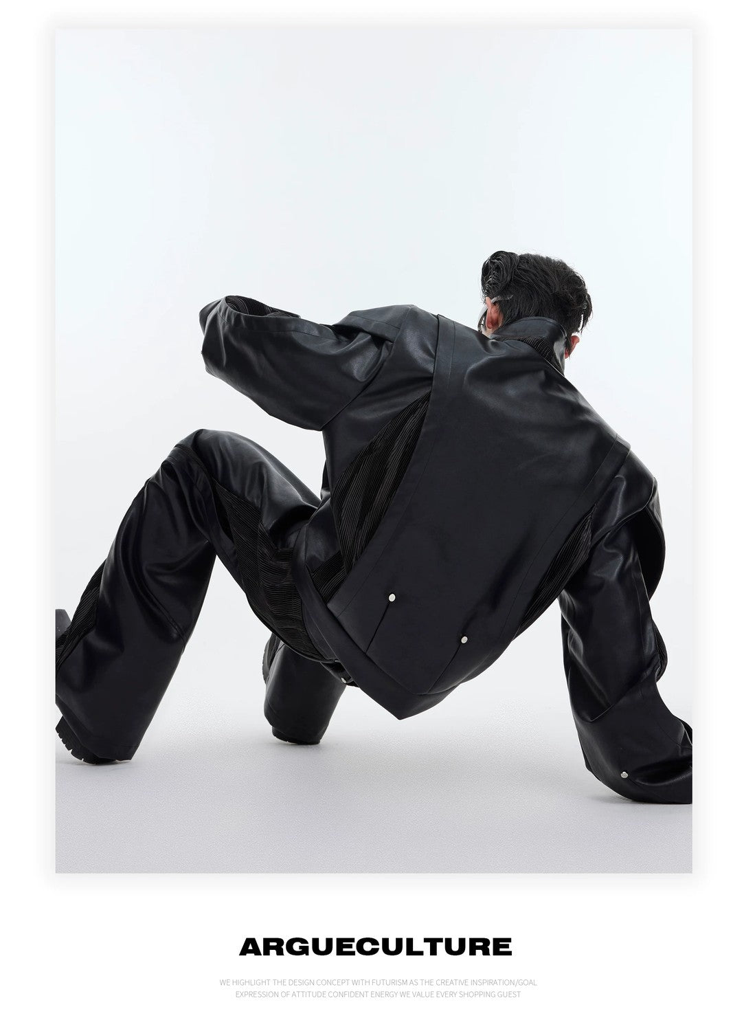 desc::deconstructed-pu-leather-patchwork-biker-set-for-men-detail-img-10