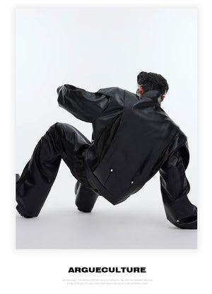 desc::deconstructed-pu-leather-patchwork-biker-set-for-men-detail-img-10