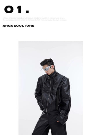 desc::deconstructed-pu-leather-patchwork-biker-set-for-men-detail-img-4