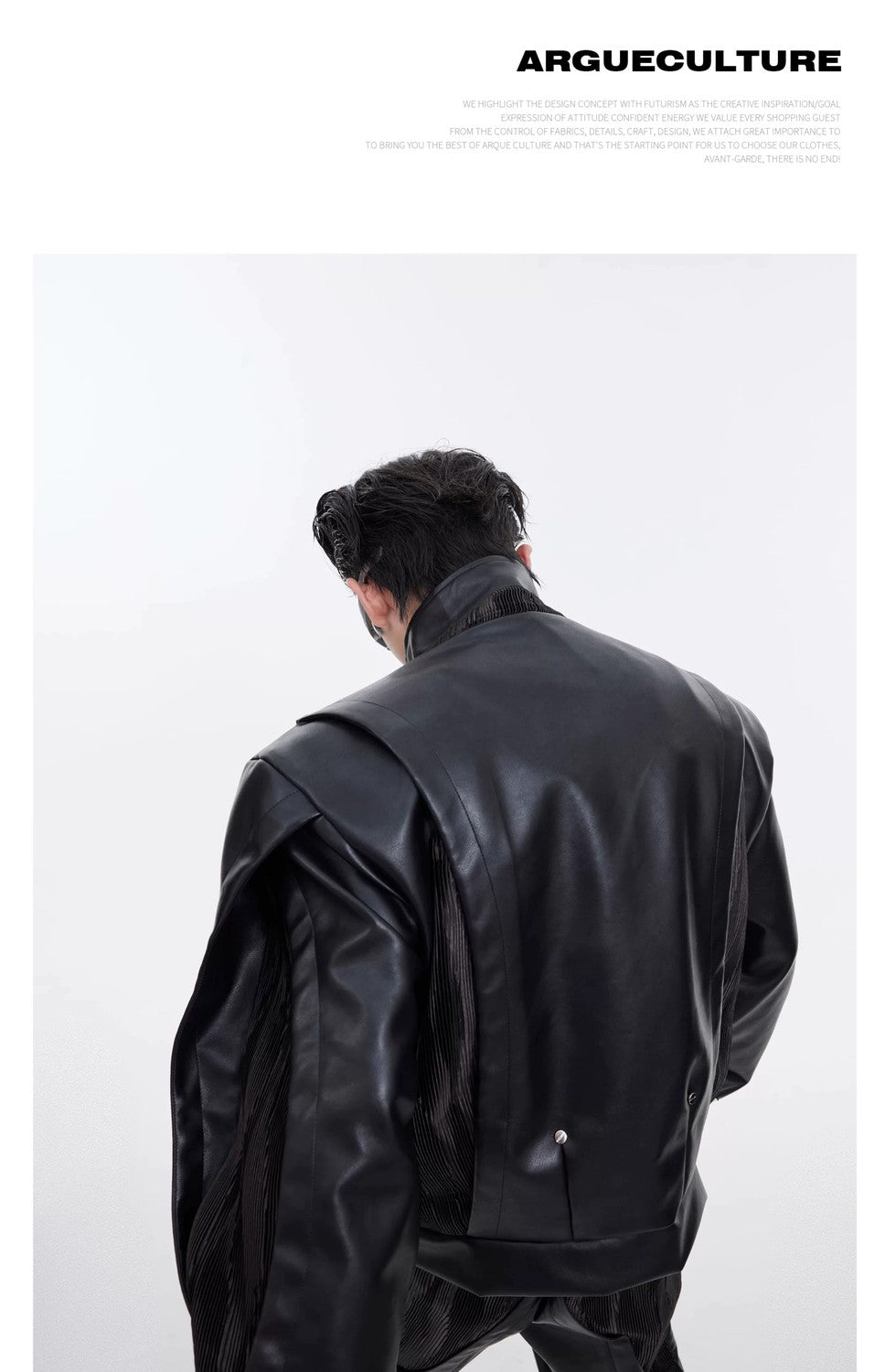 desc::deconstructed-pu-leather-patchwork-biker-set-for-men-detail-img-5