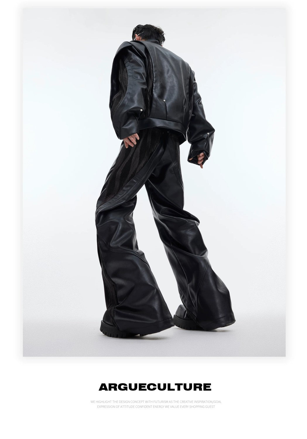 desc::deconstructed-pu-leather-patchwork-biker-set-for-men-detail-img-9