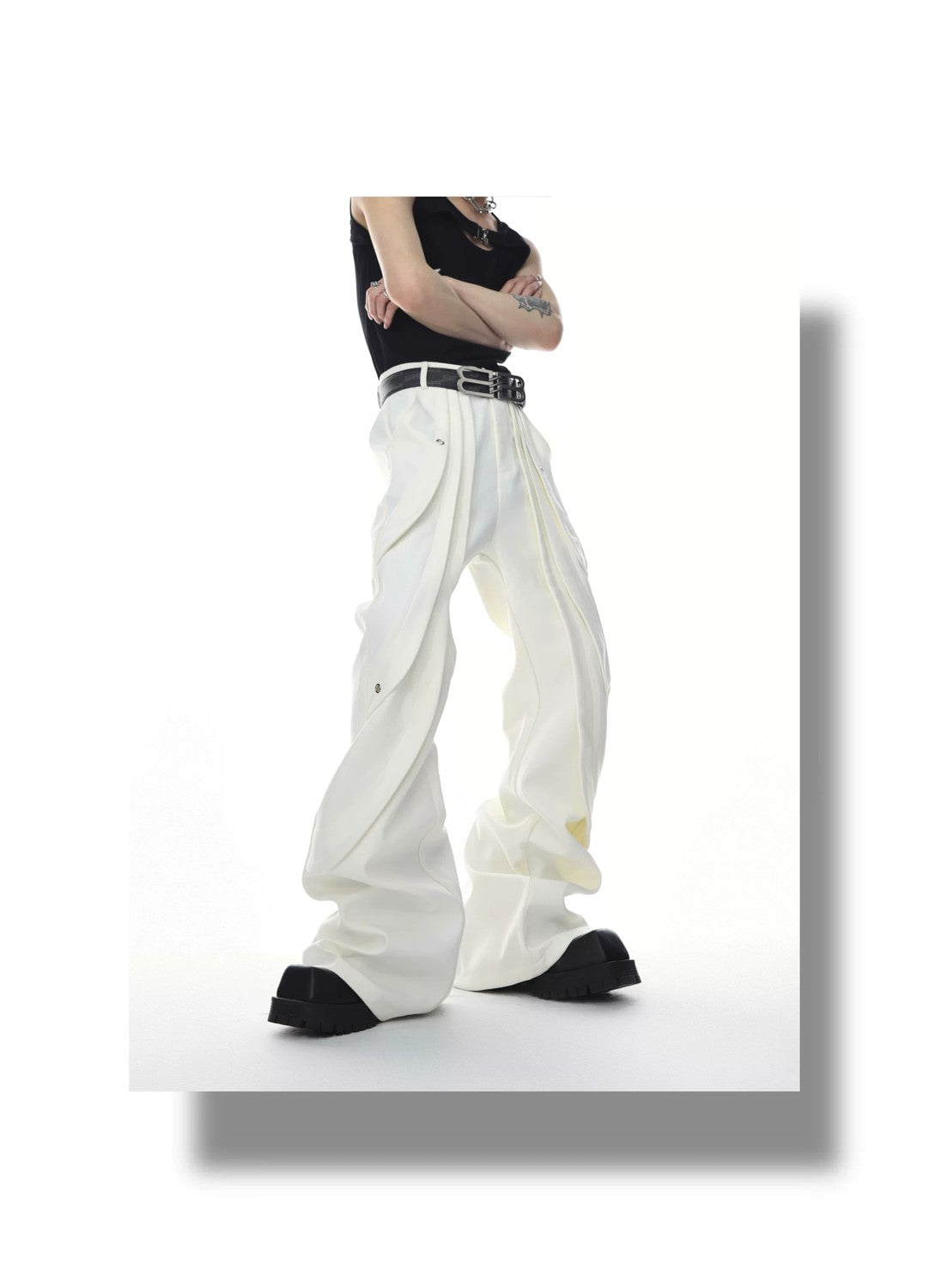 desc::deconstructed-punk-flare-trousers-high-waist-slim-suit-pants-detail-img-10