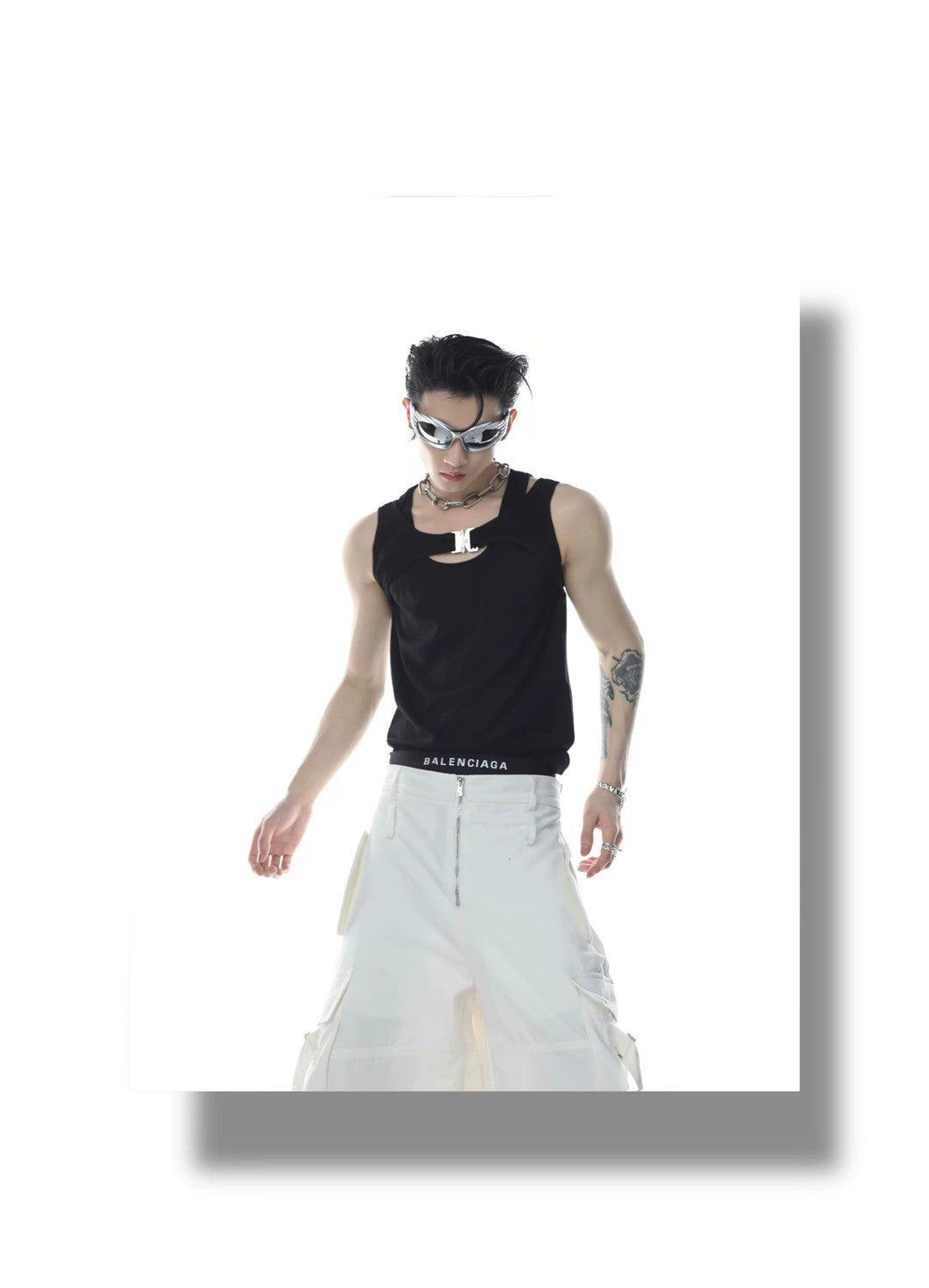 desc::deconstructed-punk-flare-trousers-high-waist-slim-suit-pants-detail-img-7