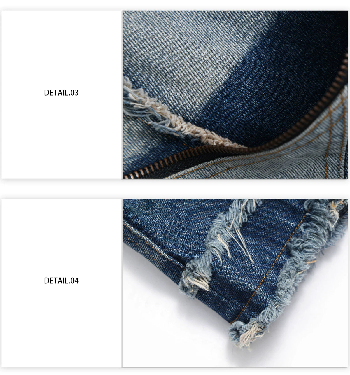 Deconstructed Raw-Edge Wide-Leg Denim Jeans - detail image 21