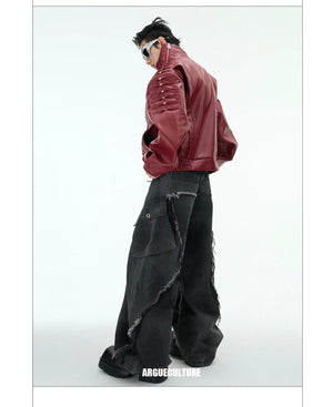 desc::deconstructed-rivet-moto-jacket-mens-streetwear-detail-img-19