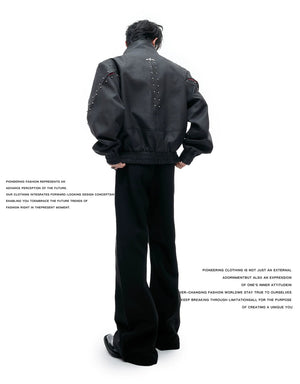 desc::deconstructed-rivet-stand-collar-loose-jacket-detail-img-3