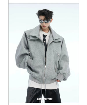 desc::deconstructed-shawl-hoodie-heavyweight-streetwear-cardigan-detail-img-6