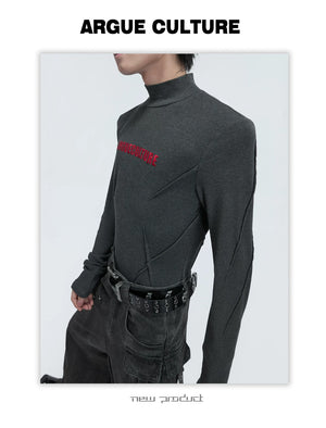 desc::deconstructed-slim-fit-turtleneck-streetwear-top-detail-img-1