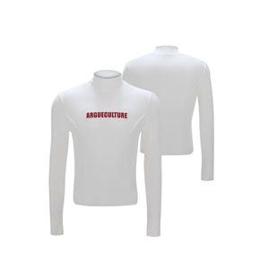 Back view of the slim fit turtleneck showing 3D tailoring