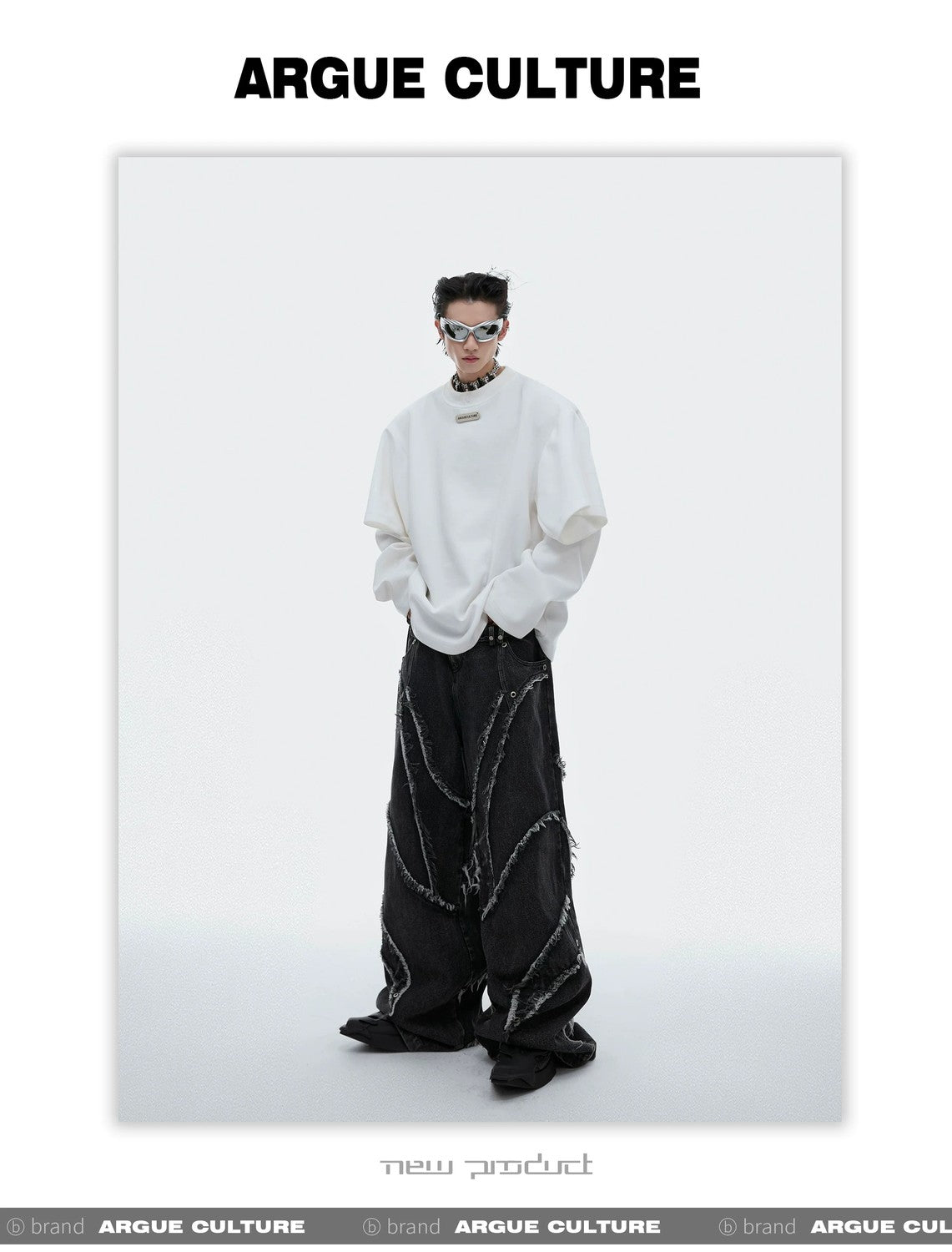 desc::deconstructed-spliced-double-layer-streetwear-sweatshirt-detail-img-15