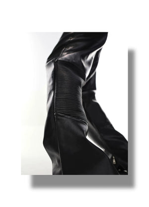 desc::deconstructed-split-hem-leather-flare-pants-punk-streetwear-detail-img-4