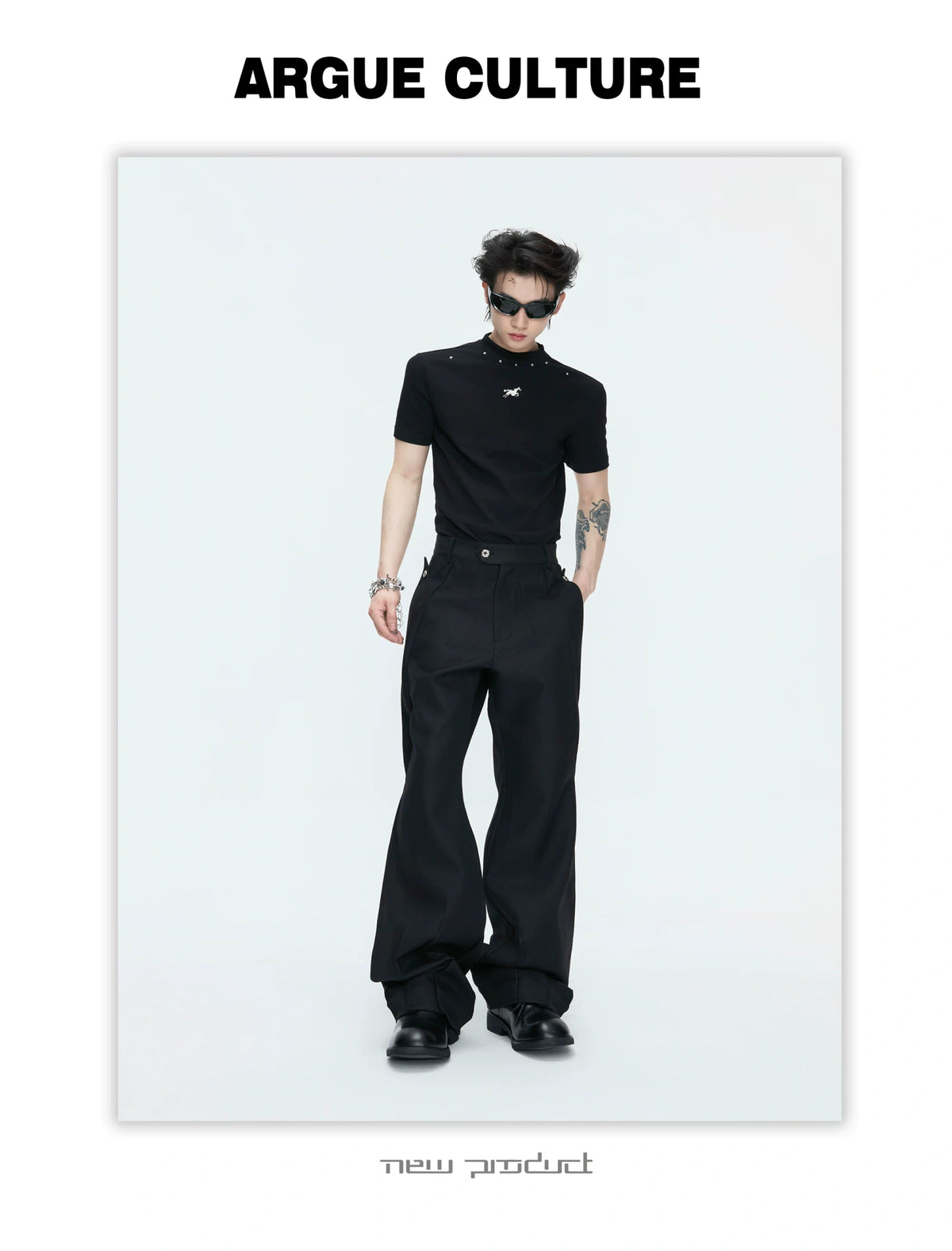Deconstructed Stand-Collar Blazer and Trousers - detail image 27