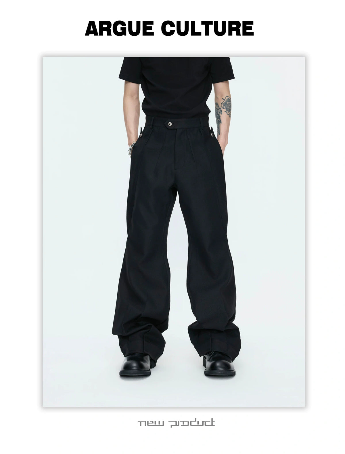Deconstructed Stand-Collar Blazer and Trousers - detail image 21
