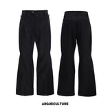 Deconstructed Stand-Collar Blazer and Trousers - Black Pants