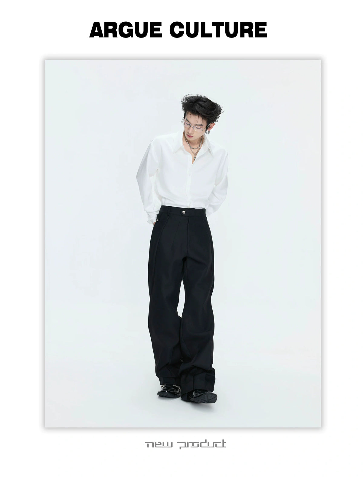 Deconstructed Stand-Collar Blazer and Trousers - detail image 16