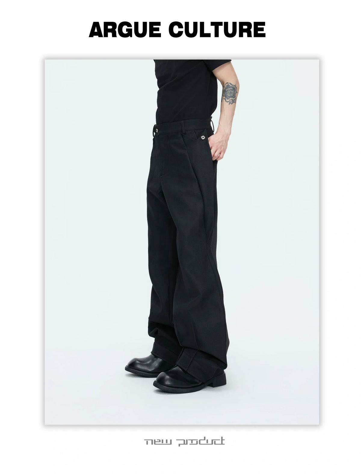 Deconstructed Stand-Collar Blazer and Trousers - detail image 19
