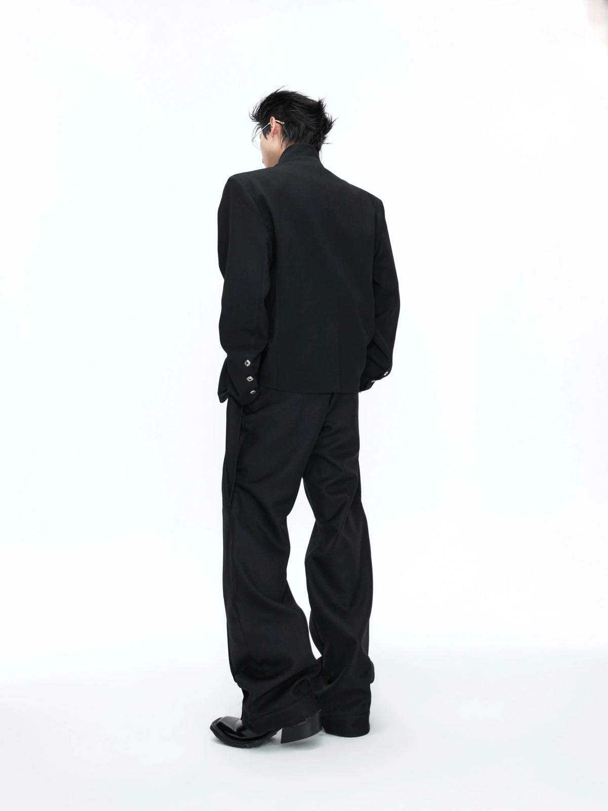 Deconstructed Stand-Collar Blazer and Trousers - main image 5