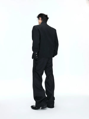 Deconstructed Stand-Collar Blazer and Trousers - main image 5