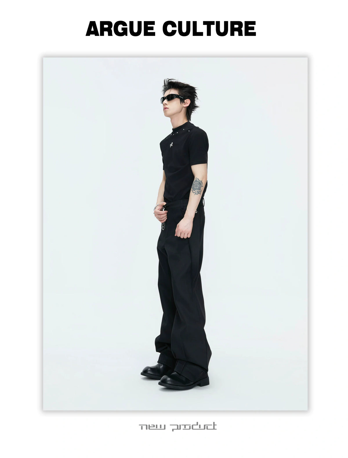 Deconstructed Stand-Collar Blazer and Trousers - detail image 28