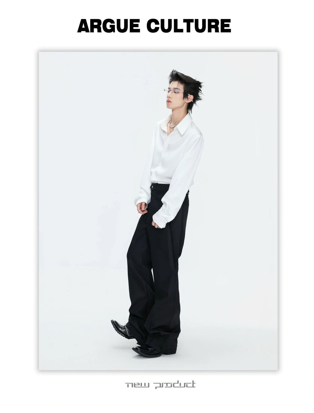 Deconstructed Stand-Collar Blazer and Trousers - detail image 17