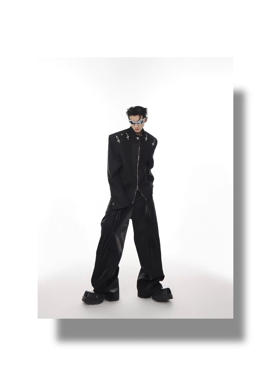 desc::deconstructed-streetwear-blazer-with-metal-airplane-buckle-detail-img-6