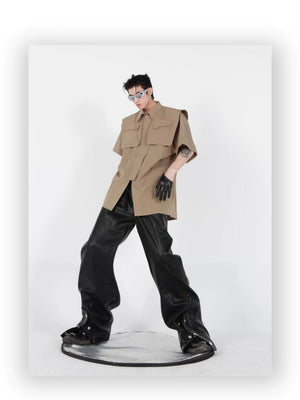desc::deconstructed-streetwear-jacket-short-sleeve-metal-cardigan-detail-img-12