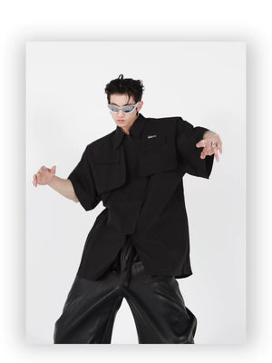 desc::deconstructed-streetwear-jacket-short-sleeve-metal-cardigan-detail-img-15