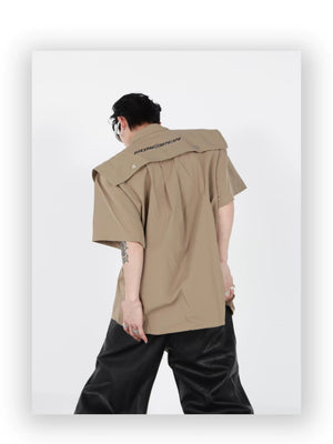 desc::deconstructed-streetwear-jacket-short-sleeve-metal-cardigan-detail-img-4