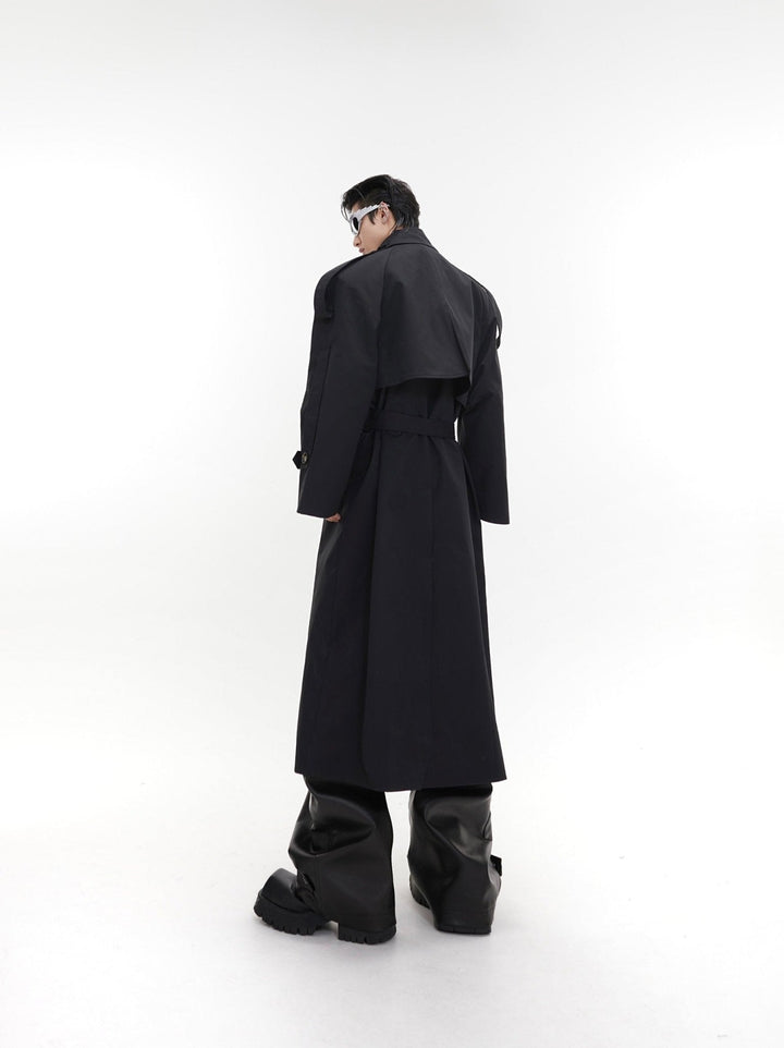 Deconstructed Structured Trench Overcoat | Designer Coat in Long Design - ArguE CulturE